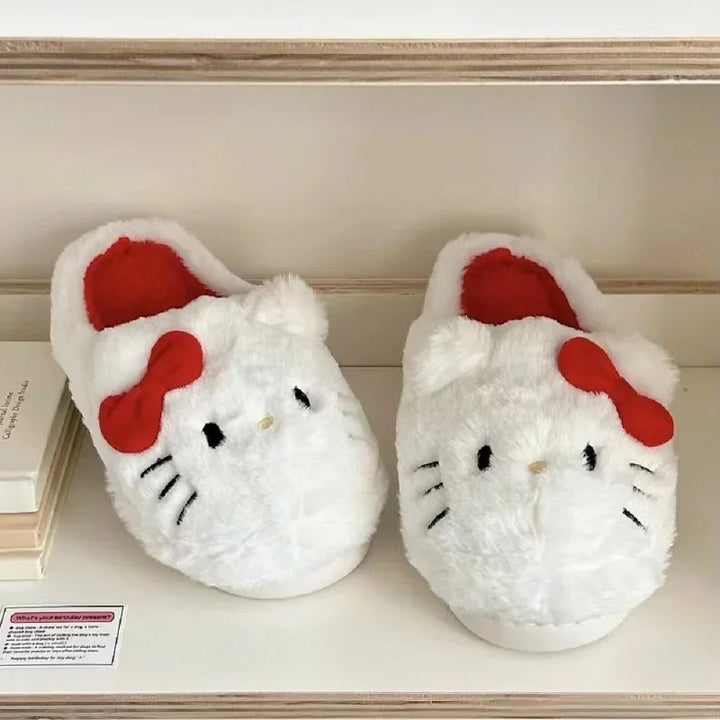 Warm Unisex Slippers - Plush-Lined, Plush Fabric, Indoor Home Wear For Autumn And Winter