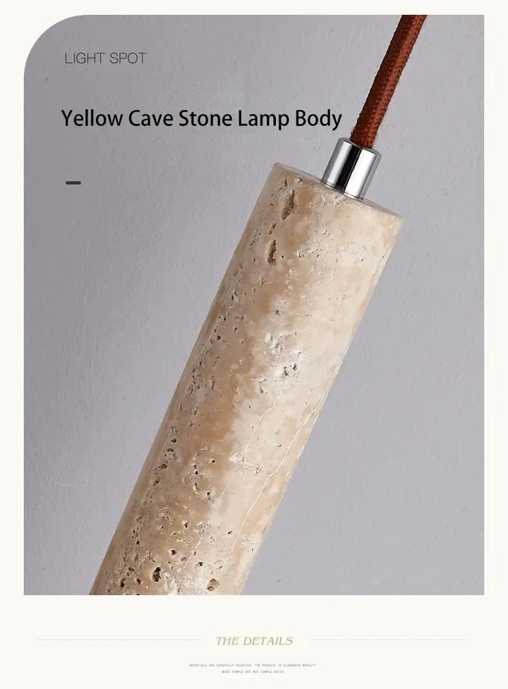 Japandi LED Pendant Lamp Wood Tube Japan Style Bedroom Light