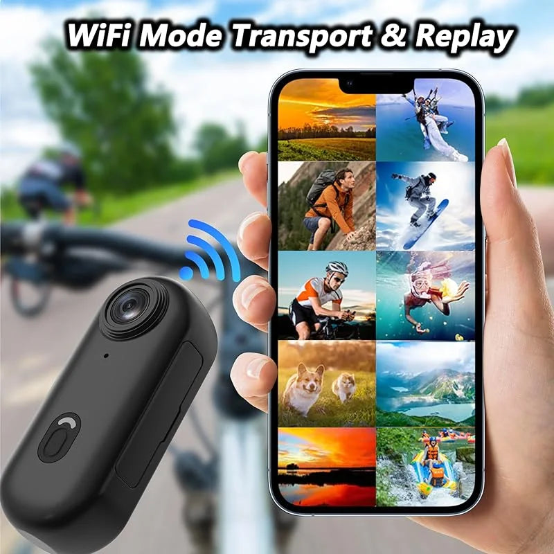 Mini Waterproof Action Camera with WiFi - Magnetic Body Chest Recorder 1080P Sports POV Helmet Cam