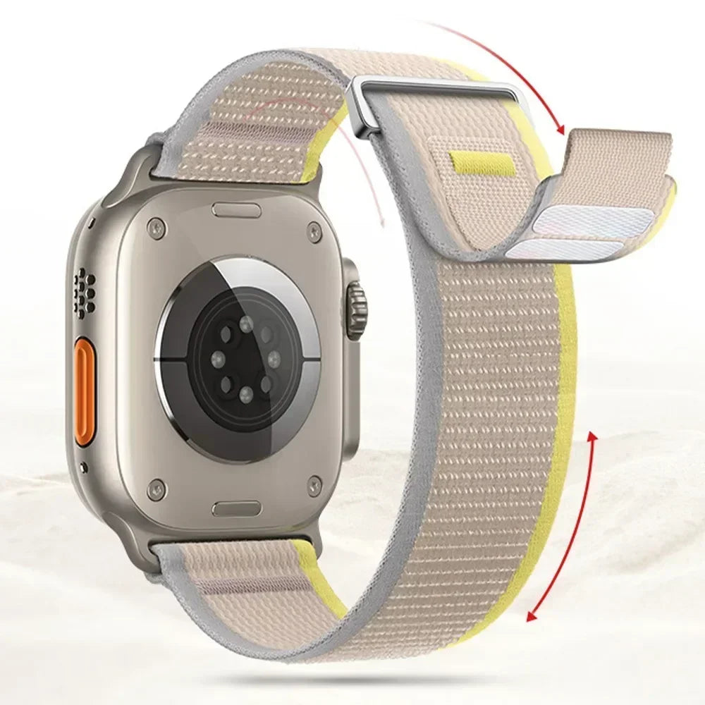 Nylon Trail Loop Apple Watch Band - Breathable Sport Strap for Ultra 3 2, Series 11 10 9 8 7 41-49mm