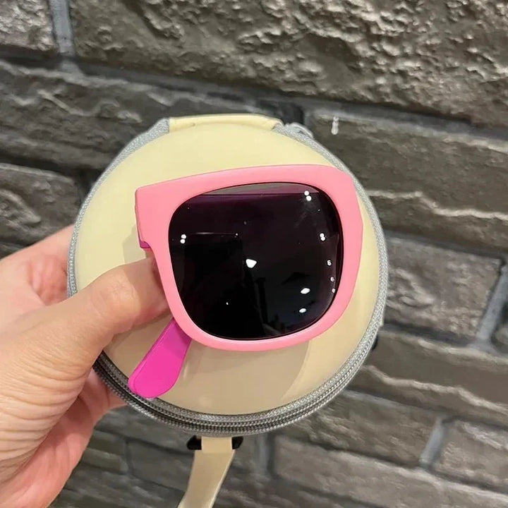Kids Sunglasses Foldable Square Frame UV400 Protection for Outdoor Play Summer 2026 Gift Idea