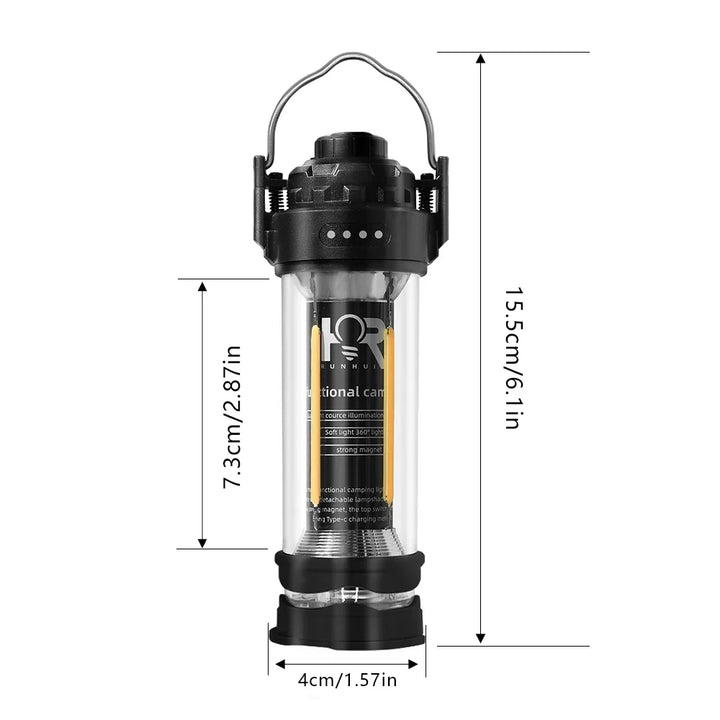 3000mAH Waterproof Camping Lantern - Retro Tent Lighting, Outdoor Atmosphere Decor