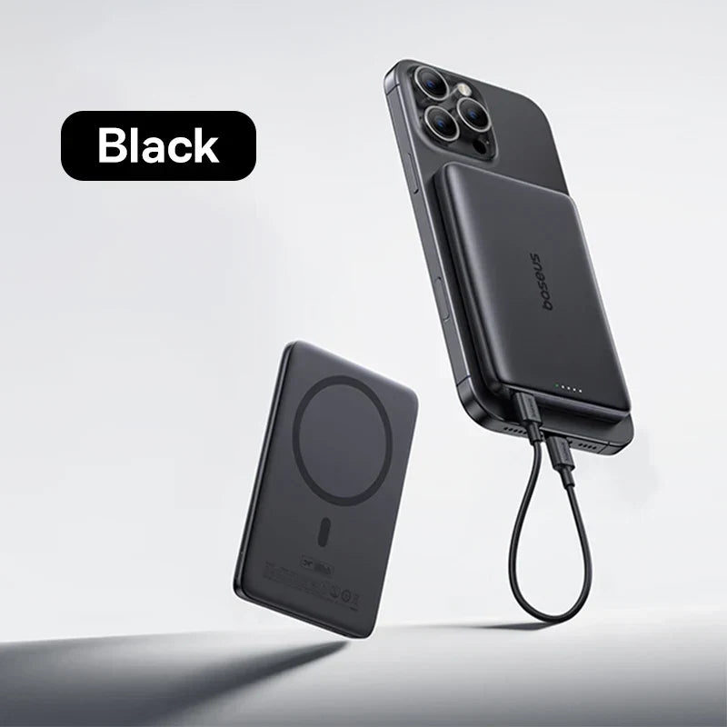 Ultra-Slim Magnetic Power Bank – Card-Sized 10000mAh PD 27W &amp; 5000mAh PD 20W Wireless Charging 2026