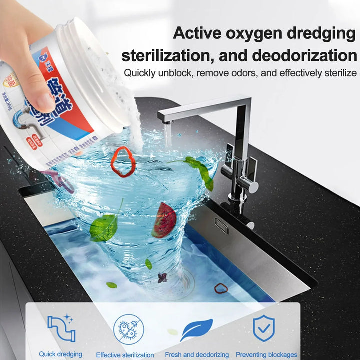 Drain Cleaner Powder 260g Eco Friendly Kitchen Drain Unblocker With Deodorizing Action Spring Cleaning 2026