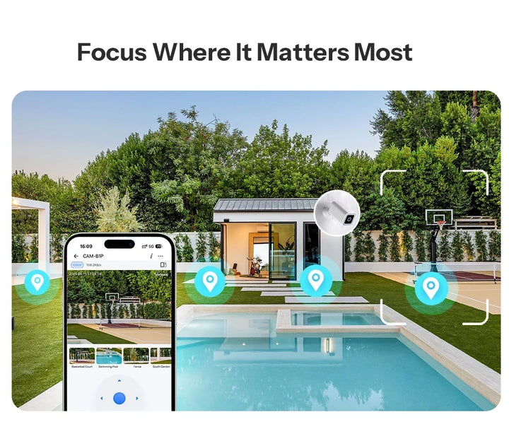 Outdoor Security Camera 2K HD AI Human Detection IP65 Weatherproof 180 Degree Pan Fall 2026 Works With Alexa Google Home