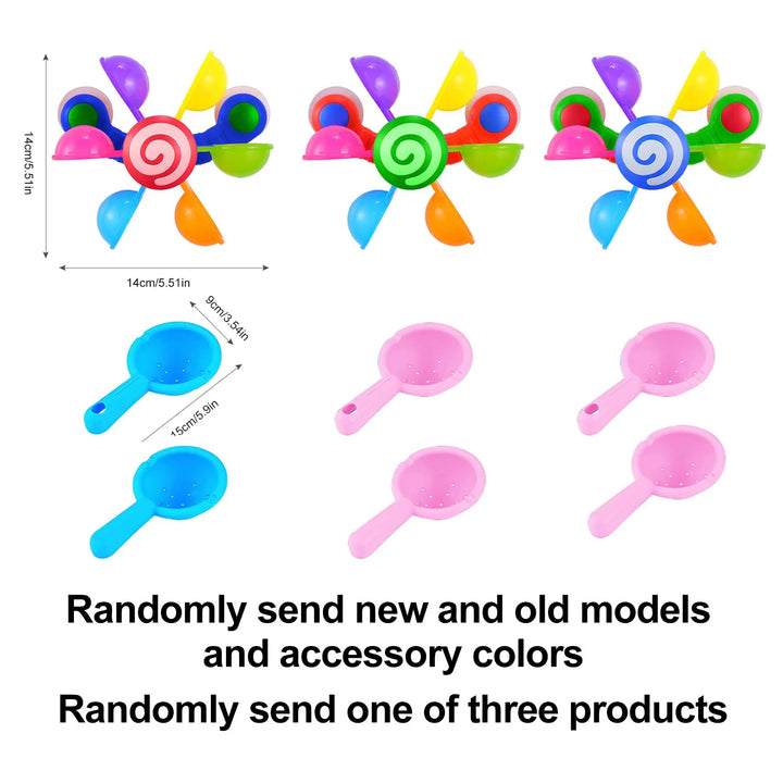 colourful Waterwheel Baby Bath Toys Set - Fun Bathtub Shower Sprinkler Play for Kids
