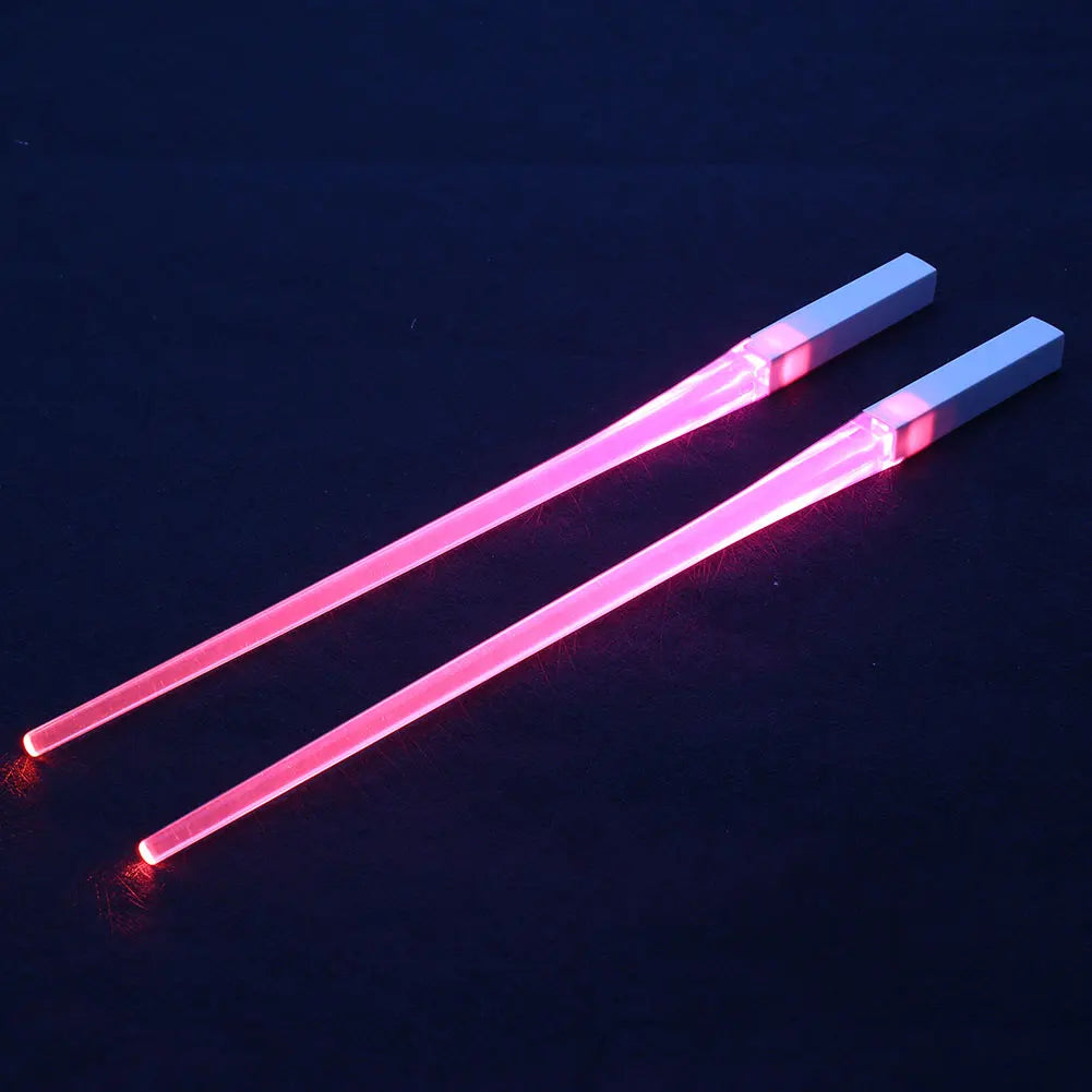 LED Luminous Lightsaber Chopsticks - Light Up Star Wars Party Tableware, Fun Kitchenware for Kids