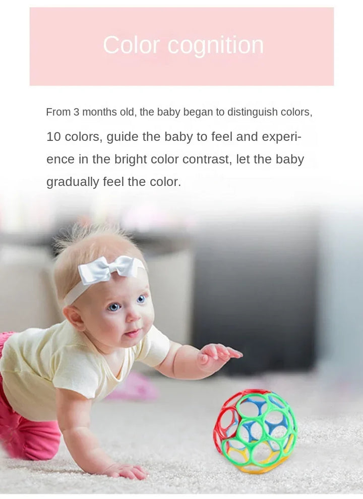 Baby Rattle Teether Ball Newborn Sensory Toys Soft Safe