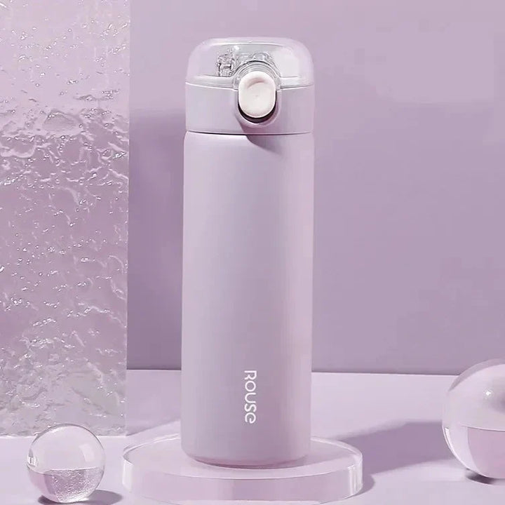 380ml Stainless Steel Vacuum Flask With Straw Girls Thermos