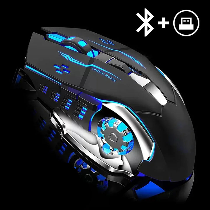 Wireless Rechargeable Gaming Mouse Bluetooth Silent Backlit