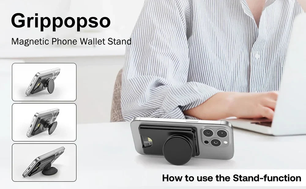 Magnetic Wallet With Expanding Grip For Phones Universal Card Holder Case Anti Scratch And Dustproof Back To School 2026