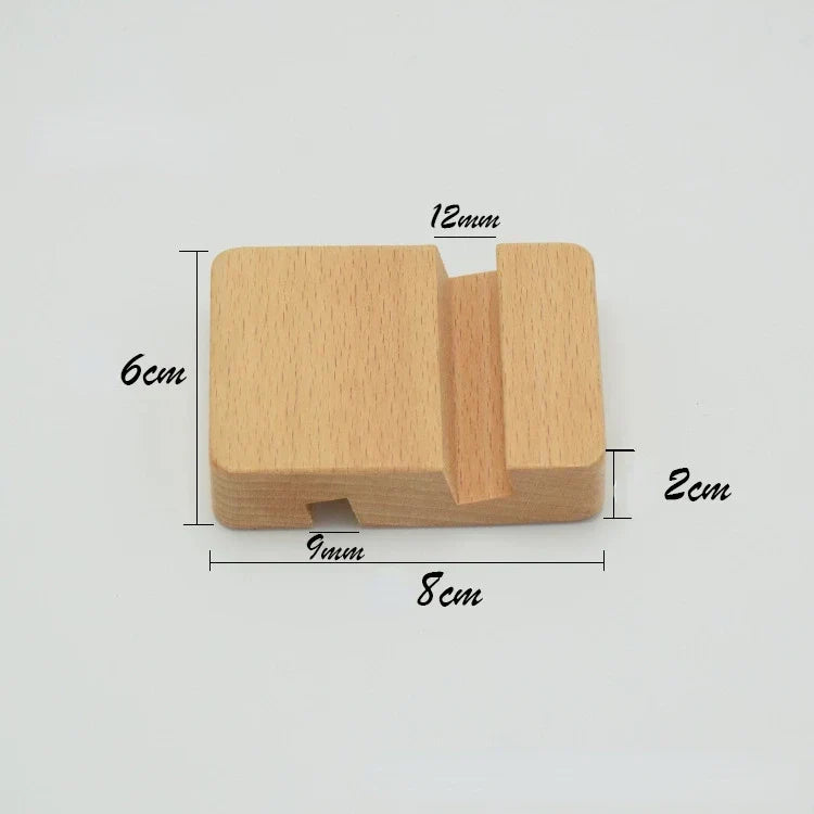 Universal Solid Wood Desk Stand Holder for Mobile Phones &amp; Tablets - Home Accessories