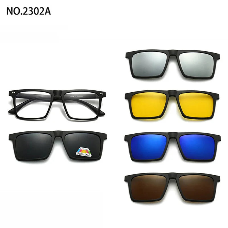 Magnetic Clip Sunglasses Interchangeable Lens Set 5 Lenses Polarized Prescription Ready Summer 2026 Gift