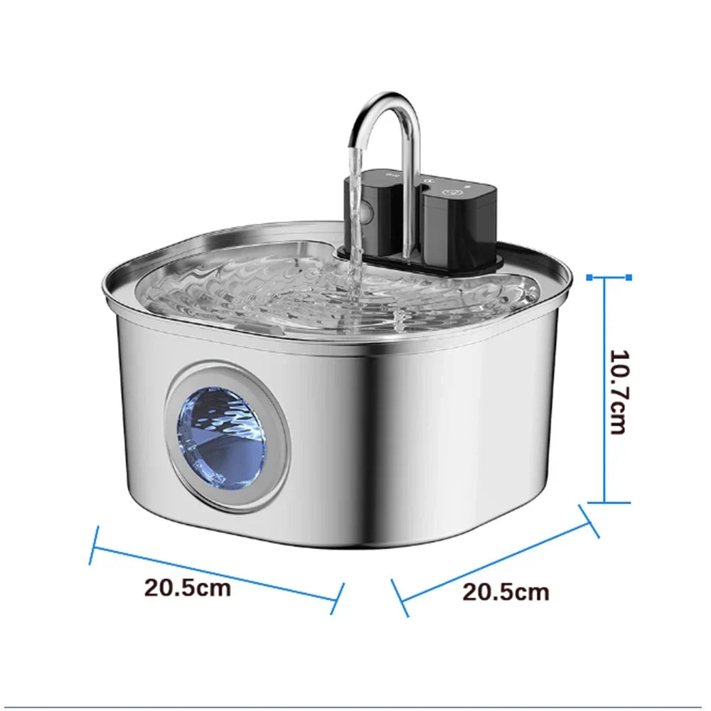 Cat Water Fountain Stainless Steel Wireless 3.2L Auto Dispenser Fall 2026 Keeps Pets Hydrated