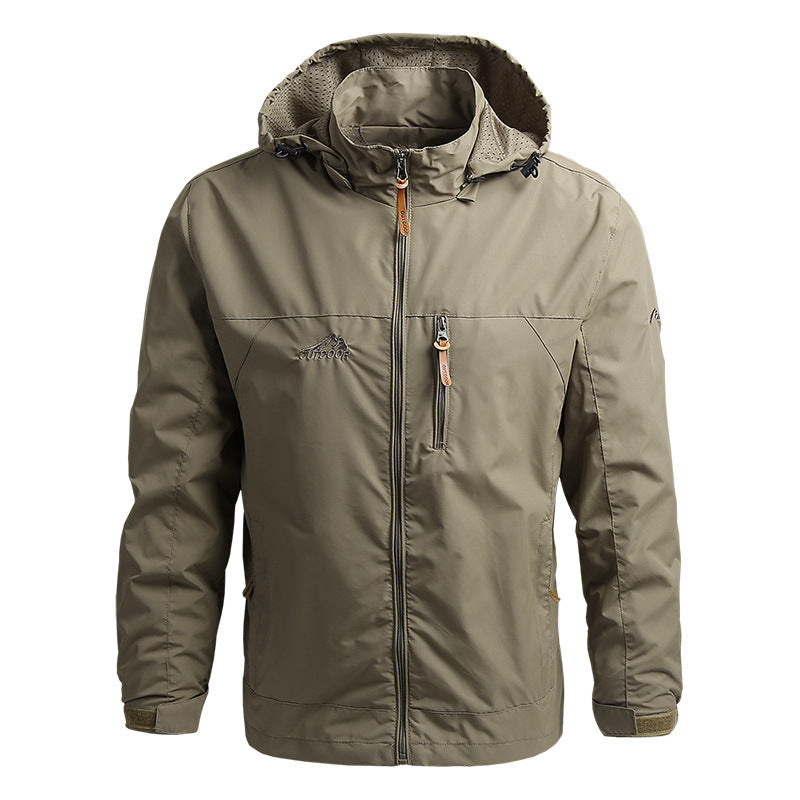 Waterproof Mens Tactical Jacket - Hooded, Lightweight