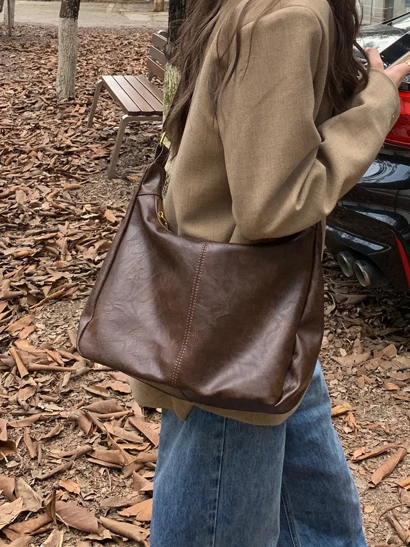 Soft Versatile Womens Hobo Bag - Slouchy, Faux Leather