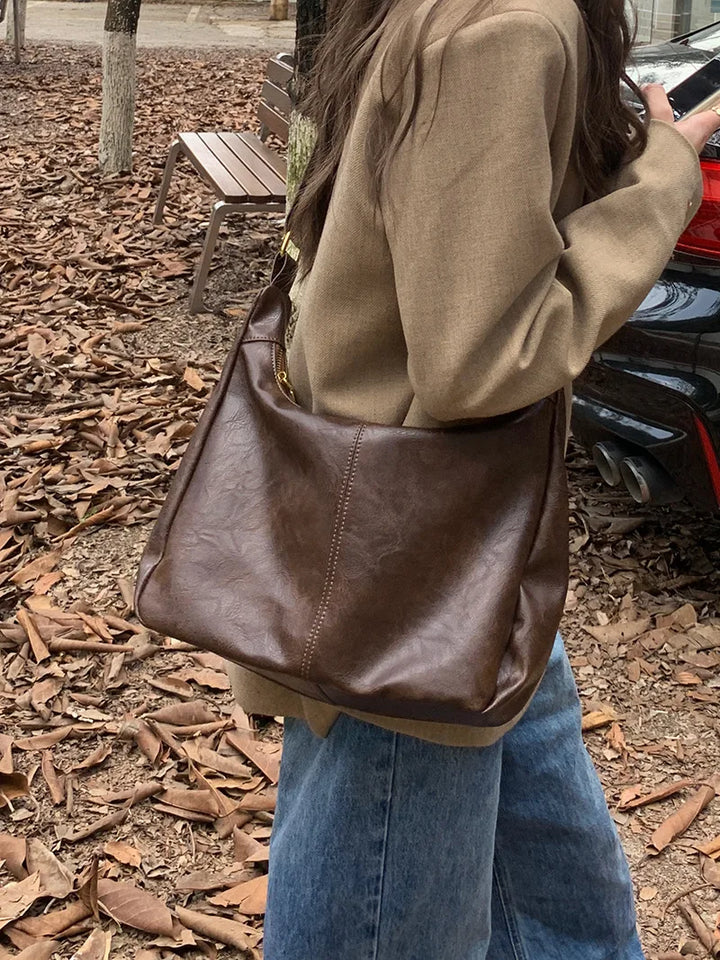 Soft Versatile Womens Hobo Bag - Slouchy, Faux Leather