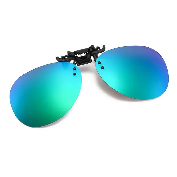 Clip-On Sunglasses Polarized UV400 Night Vision Driving Glasses Square Clip-Ons Anti-Glare Vintage Style 2026