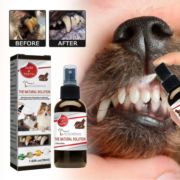 Pet Grooming Care Dental Spray for Dogs &amp; Cats - Bad Breath Freshener &amp; Oral Cleaning, 30ml