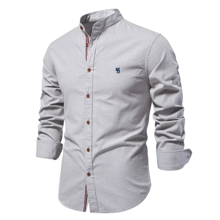 Cotton Long Sleeve Shirt for Men - Solid color Casual Wear, High Quality