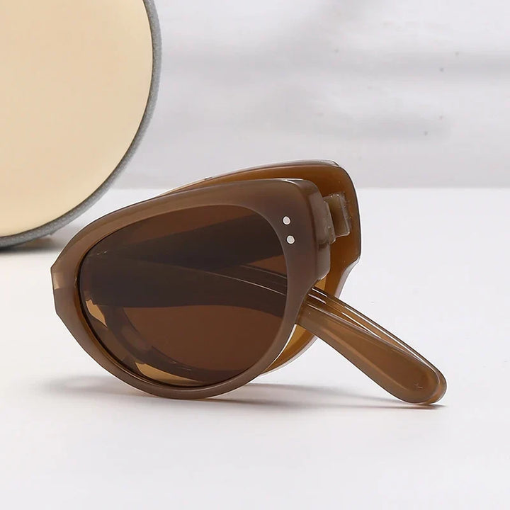 Cat Eye Sunglasses Foldable Narrow Frame Fall 2026 UV Protection Fashion Accessory
