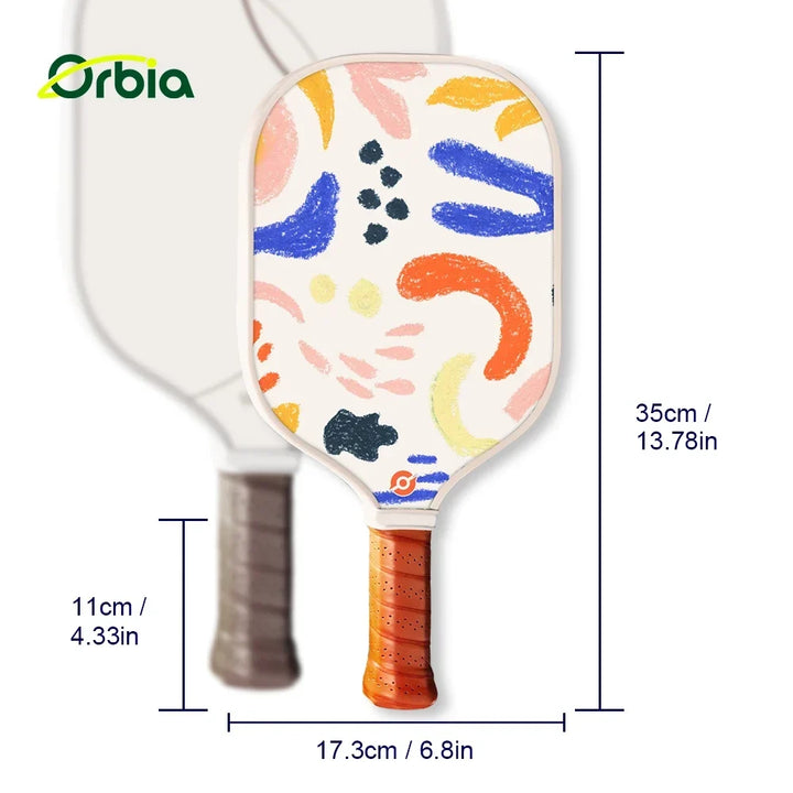 Kids Pickleball Paddle Set with Durable Glass Fiber, 13mm Core, Lightweight Design for Outdoor Play, Includes Paddles and Balls