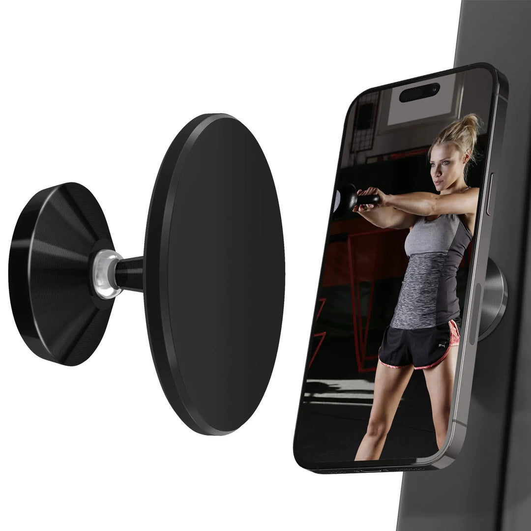 Magnetic Gym Phone Holder &amp; Accessories - Hands-Free Workout Mount