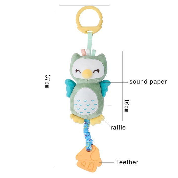 Animal Rattle Newborn Sensory Toys Soft Travel Toy Set