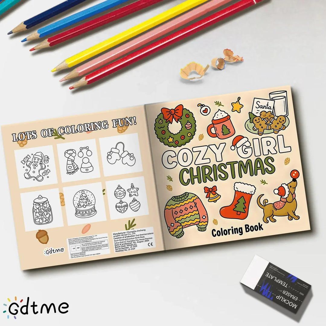 colouring Book For Adults Cozy Christmas Theme Easy Relaxing Holiday colouring Pages Gift Idea 2025