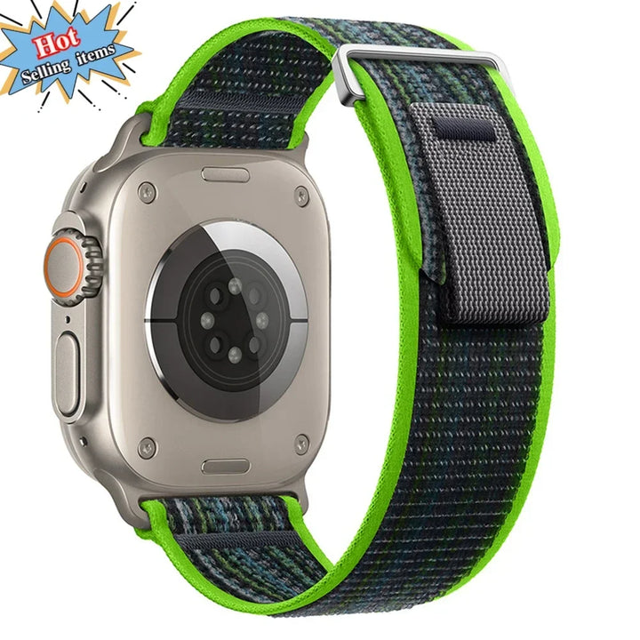 Nylon Trail Loop Apple Watch Band - Breathable Sport Strap for Ultra 3 2, Series 11 10 9 8 7 41-49mm