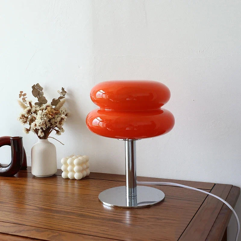 Macaron Glass Table Lamp Trichrome Night Light Eye Guard