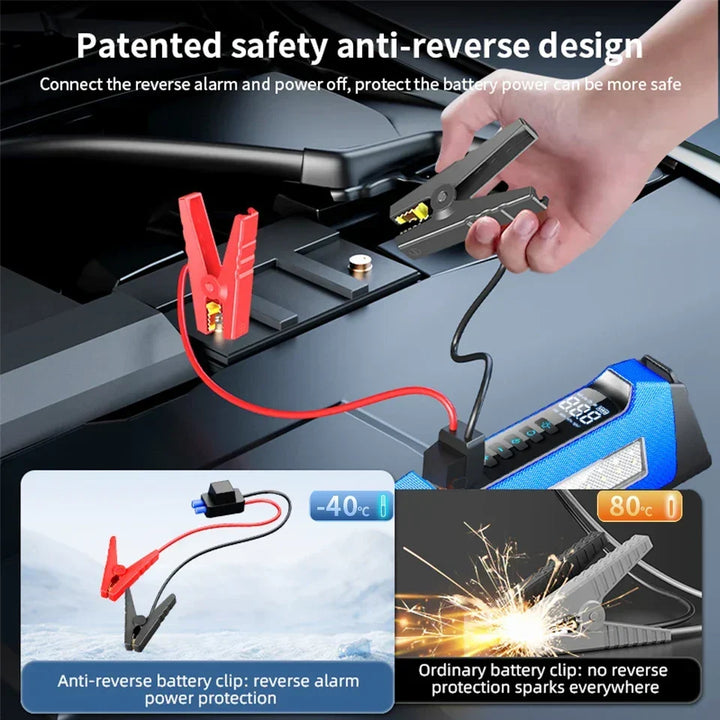 Car Jump Starter Portable Power Bank 12V With Air Compressor 6000A Peak Emergency Start 180 PSI Fall 2025