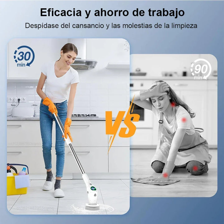 Wireless Rotatable Electric Cleaning Brush - 8 in 1 Household Cleaning Tool for Kitchen &amp; Bathroom