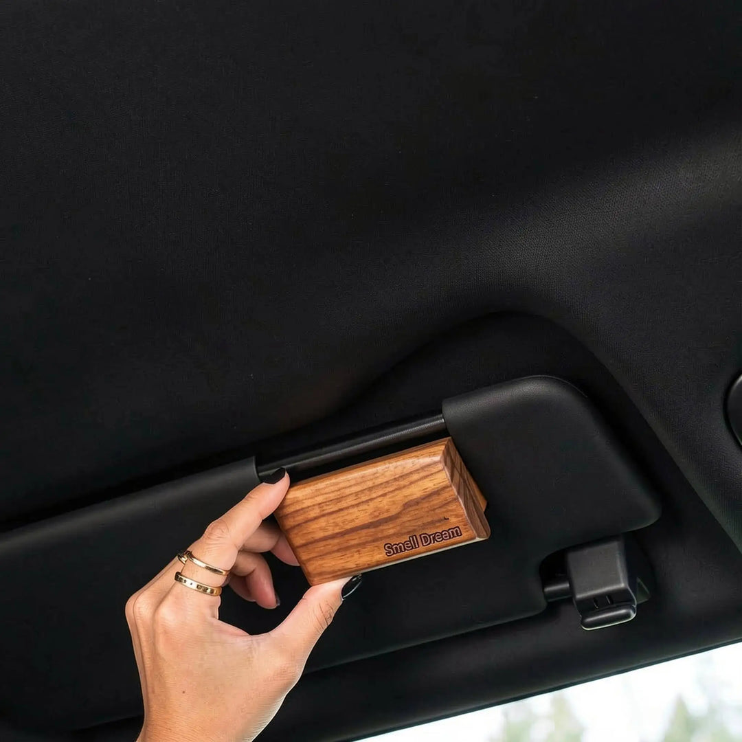 Eco-friendly wooden car air freshener – reusable natural scent diffuser, decorative vehicle accessory