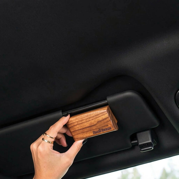 Eco-friendly wooden car air freshener – reusable natural scent diffuser, decorative vehicle accessory