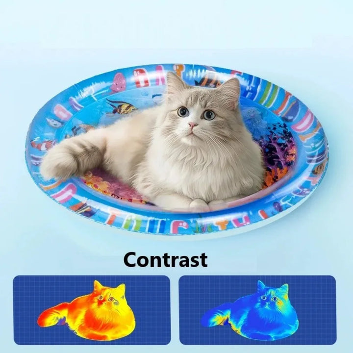 Cat Sensory Water Play Mat – Thickened PVC Cooling Lick Pad Summer Pet Enrichment Accessory 2026