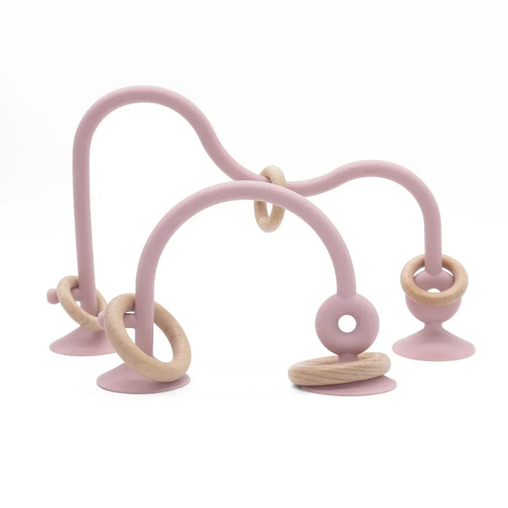 Soft Silicone Teether Toy with Wooden Ring, Safe Teething Ring for Infants, Ideal for Teething Relief and Sensory Exploration