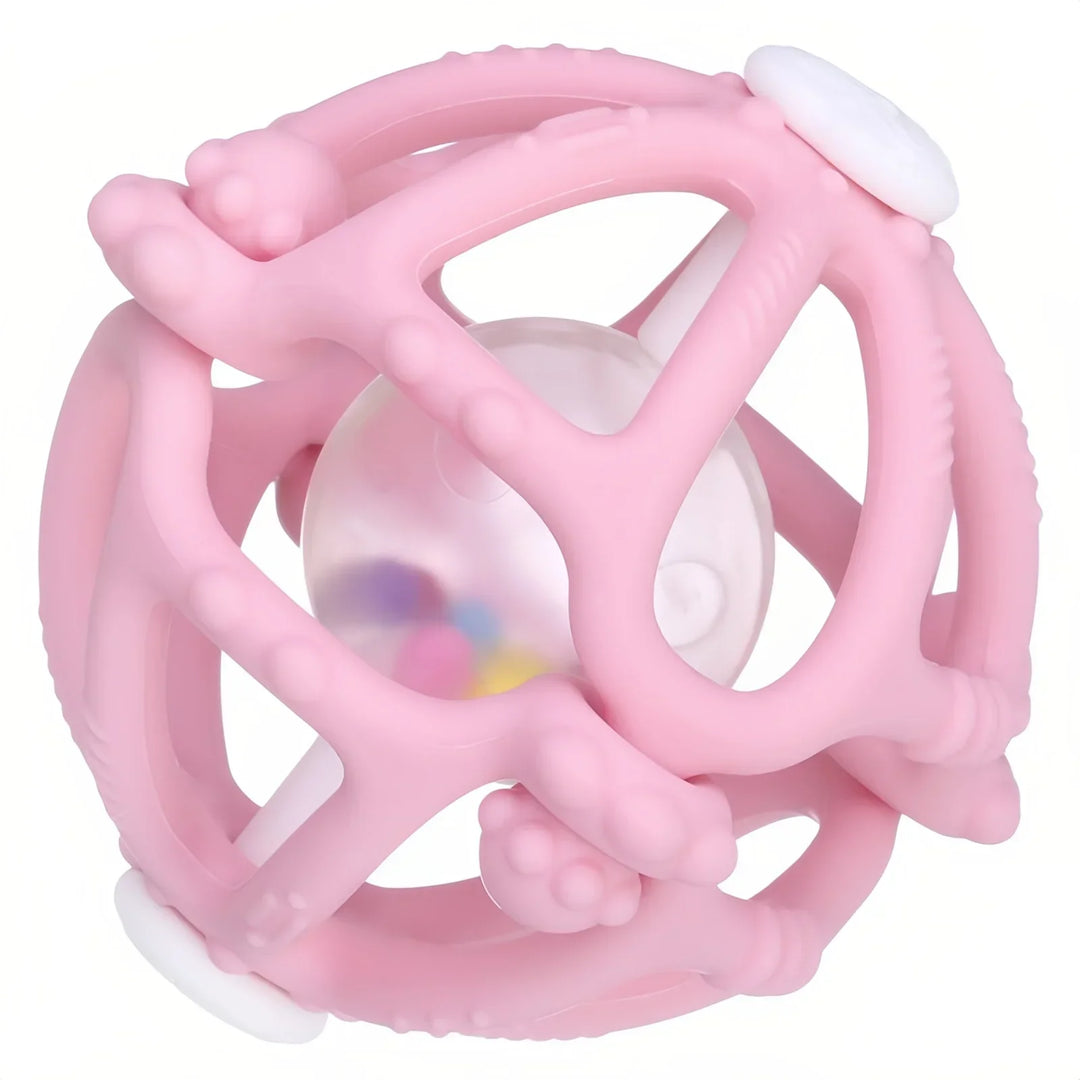 Silicone Teether Rattle Orb Montessori Newborn Sensory Toys