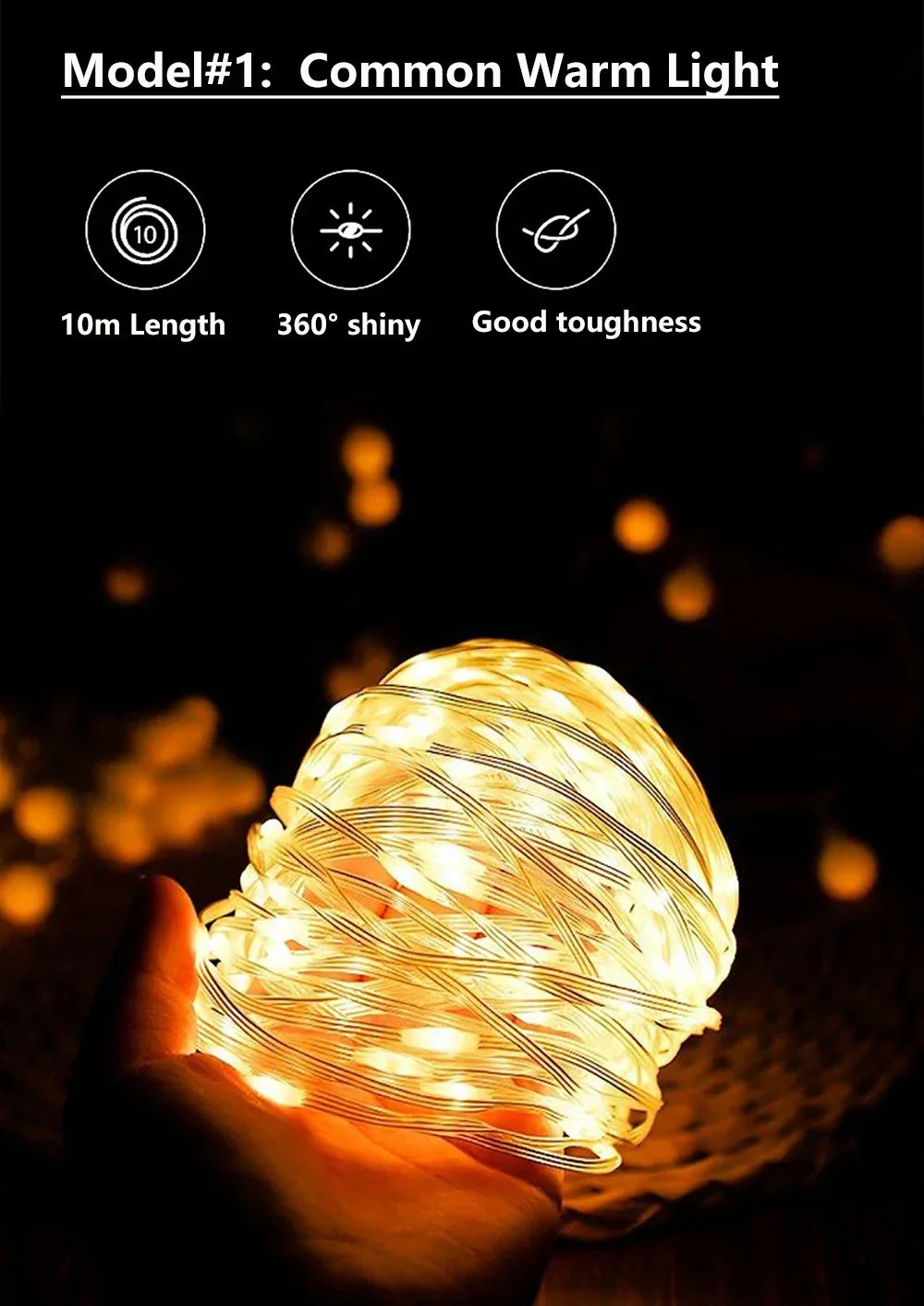 2-in-1 LED Reel Camping String Light – USB Rechargeable Portable Atmosphere Lantern Garden Tent Decor 2026