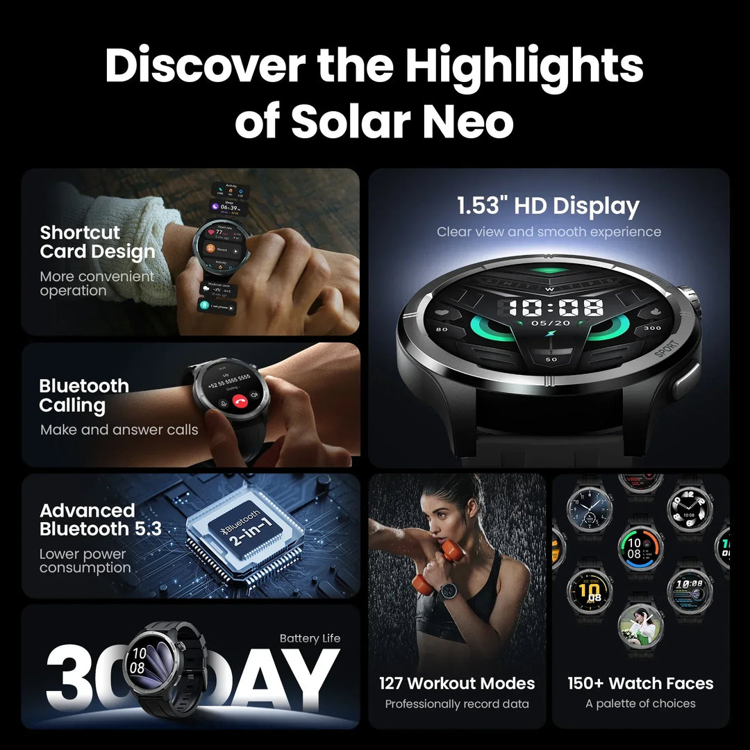 Smartwatch 1.53 Inch HD Display - Bluetooth Call, Voice Assistant, 24H Health Monitoring, TikTok Viral Fall 2025 Gift