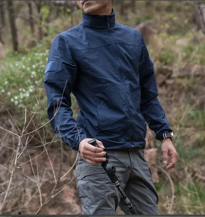 Lightweight Men’s Jacket - Tactical Zip, Polyester, Summer
