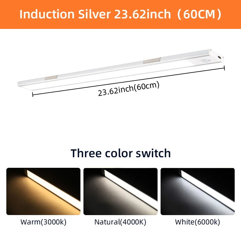 Wireless LED Motion Sensor Cabinet Light – Dimmable Type-C Rechargeable Night Lamp for Closet Kitchen 2026