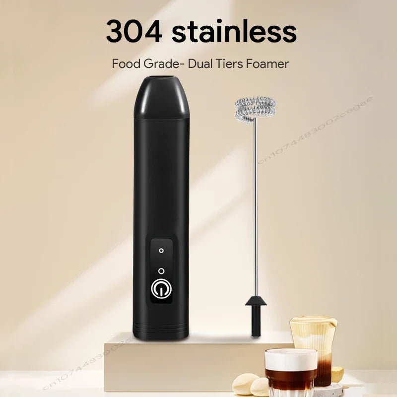USB Rechargeable Electric Milk Frother 3-Speed – Handheld Foam Maker Egg Beater Coffee Drink Wand 2026