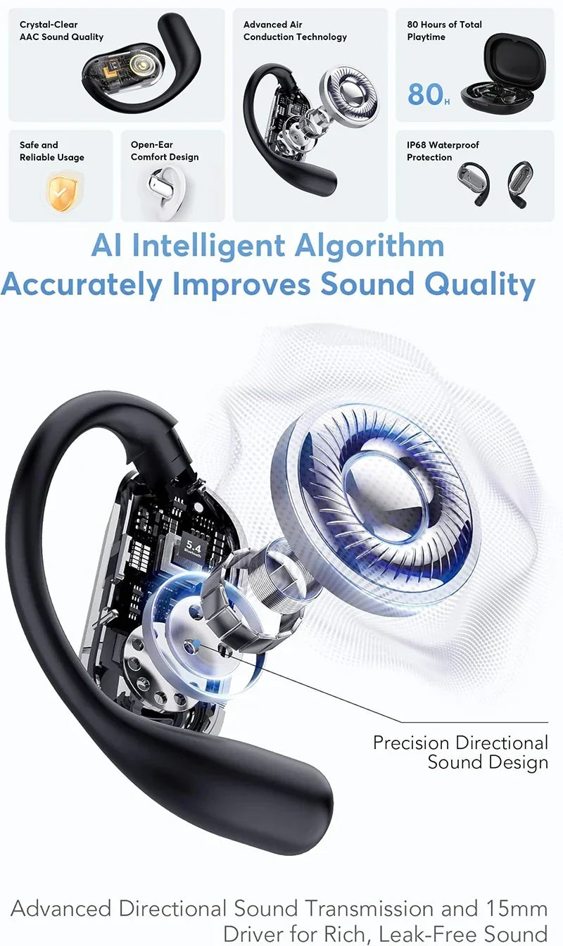 AI Real Time Translator Earbuds 144 Languages ANC Business