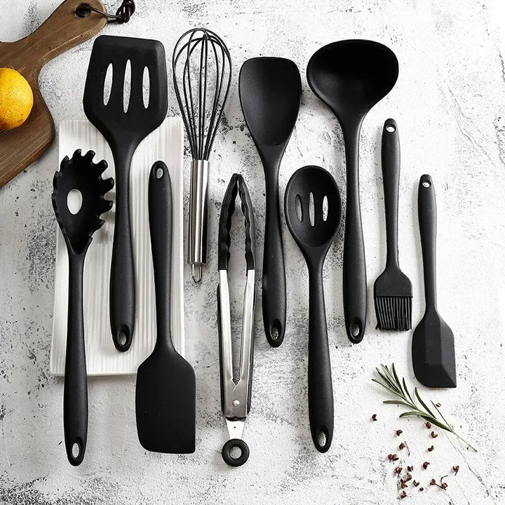 10 PCS Silicone Cookware Set Kitchen Tools Nonstick Baking Utensils
