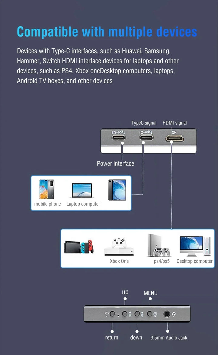 Portable Monitor 14.1 Inch Touch IPS HDR10 Second Screen