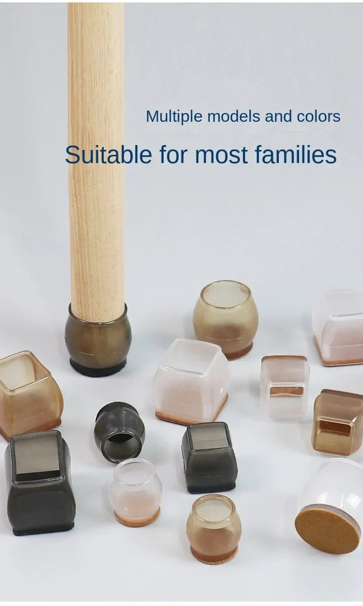 Silicone Non-Slip Furniture Leg Pads 16-Pack – Floor Protectors Chair Feet Leveling Mat 2026