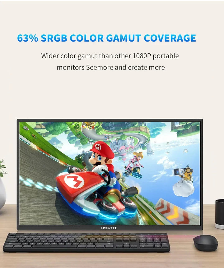Portable 14.1 Inch 1080P IPS Gaming Monitor With Stand