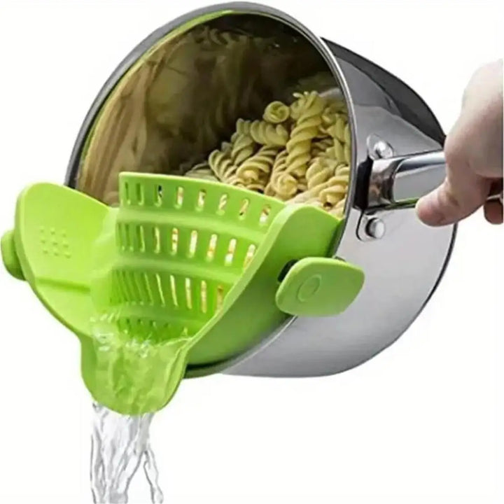 Adjustable Clip On Pot Strainer - 1pc Kitchen Strainer for Pans and Bowls