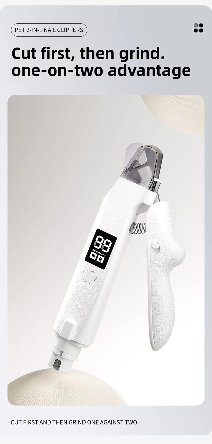 2-in-1 Pet Nail Clipper &amp; Grinder with LED Blood Line Light – USB-C Rechargeable Dog Cat Trimmer 2026